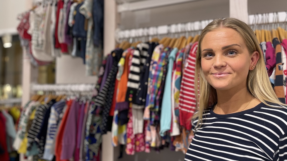 "Alla våra butiker har second hand", säger Johanna Naesström, butikschef, Polarn O. Pyret