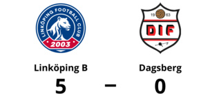 Storförlust för Dagsberg - 0-5 mot Linköping B