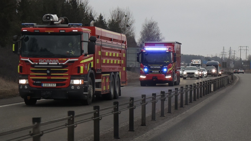 Trafikolycka på E20 öster om Eskilstuna.