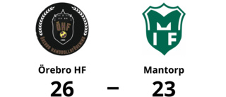 Mantorp föll med 23-26 mot Örebro HF