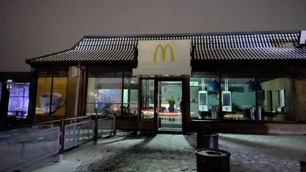 Det var tomt på McDonalds under strömavbrottet.