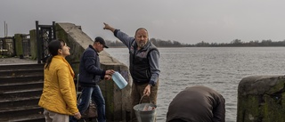 Olenas mamma fast på andra sidan floden Dnepr