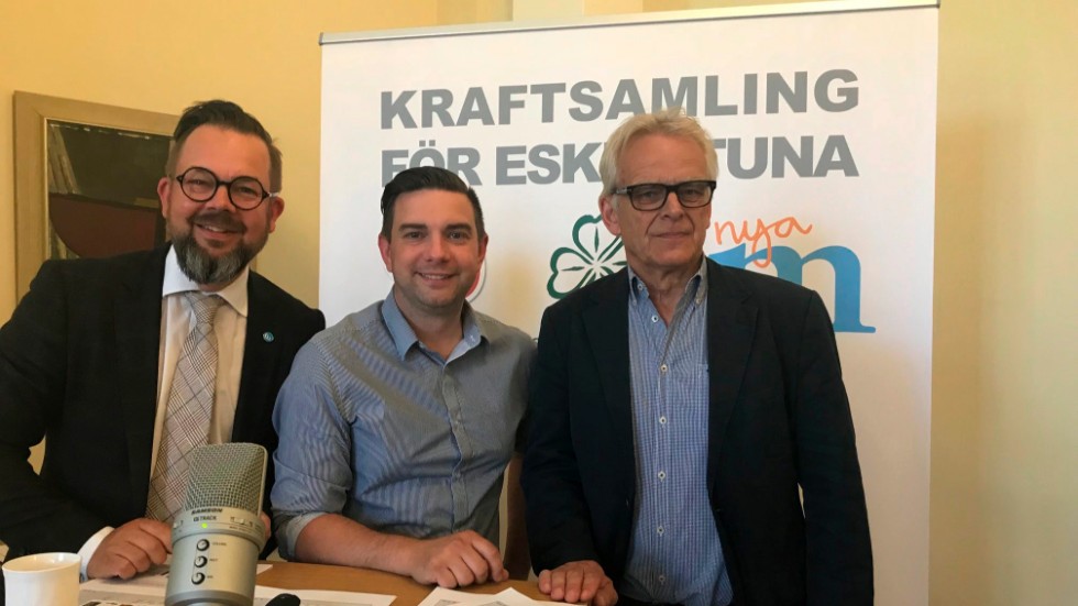 Kommunalråden Jari Puustinen (M), Jimmy Jansson (S) och Arne Jonsson (C).