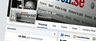 10 000 gillar Corren på Facebook