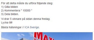 Ica varnar för bluff på Facebook