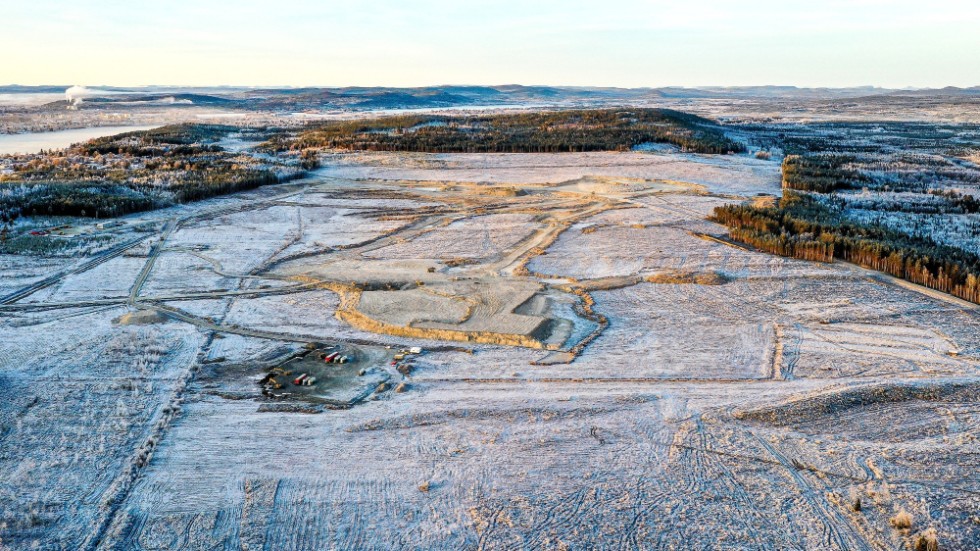 Norra Svartbyn och H2 Green Steels industriområde som ska förses med grön el från finska Fortum. 