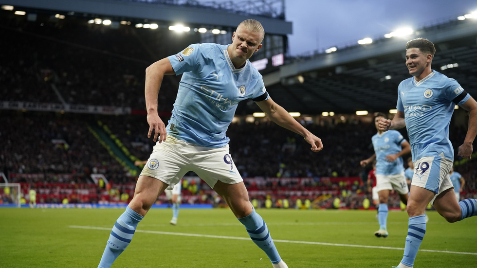 Erling Haaland fick fira på Old Trafford.