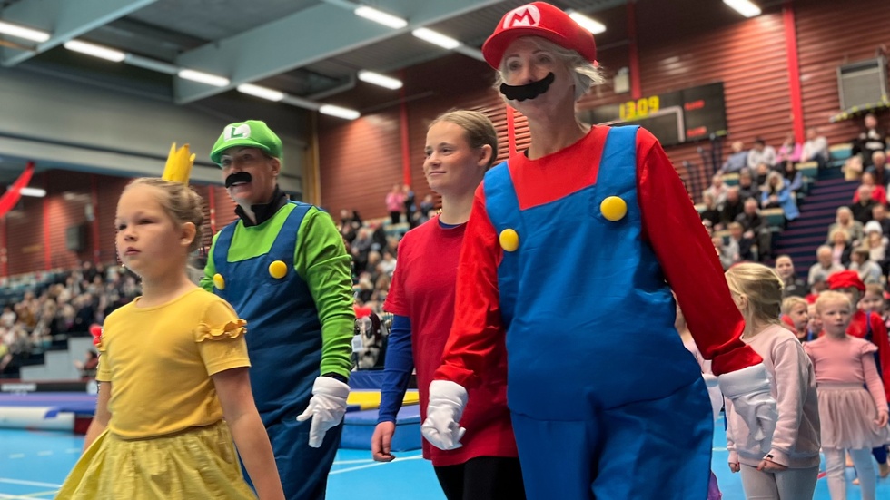 Super Mario och hens vänner kom på besök.