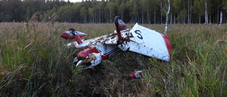 Flygplan havererade i kärr nära Vingåkersgränsen