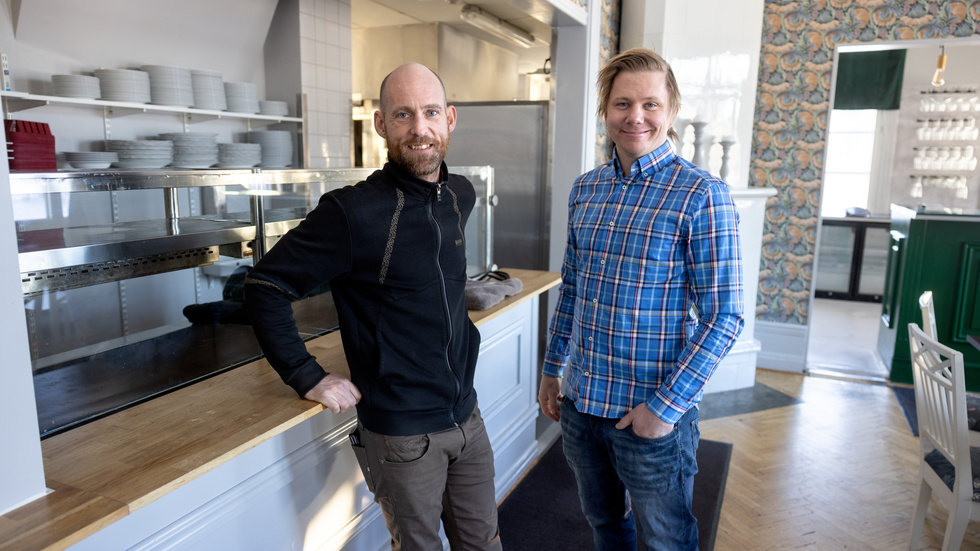 Jonatan Zetterblom och Jimmy Grip tar över golfrestaurangen på Bråvikens golfbana och ser fram emot att öppna i april när golfsäsongen startar.