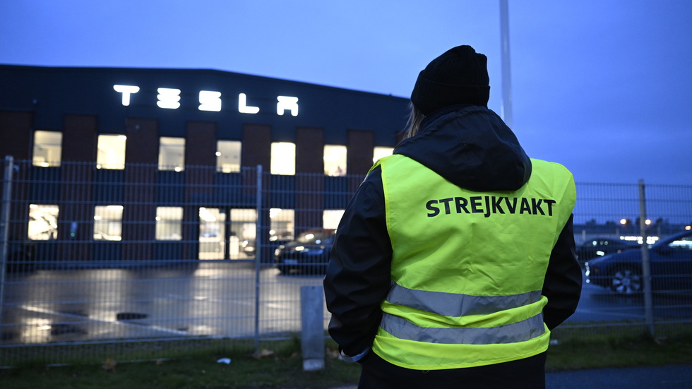 Strejken mot Tesla utvidgas ytterligare. Arkivbild.
