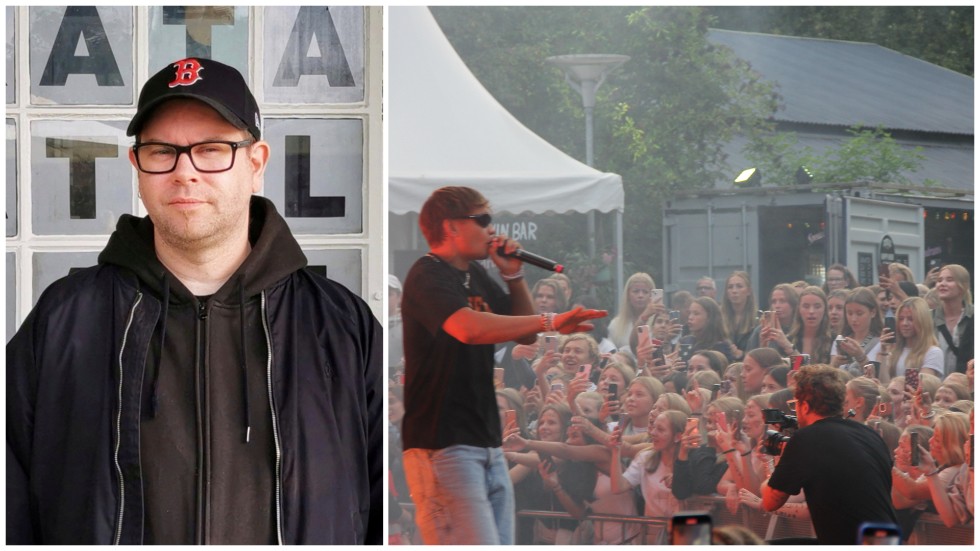 Konsertarrangören Erik Sjölander uppmanar besökarna uppmanar publiken att vara utvilade och dricka mycket vatten.