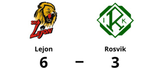 Seger med 6-3 för Lejon mot Rosvik