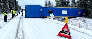 Allvarlig bussolycka i Västerbotten – tre har förts till sjukhus