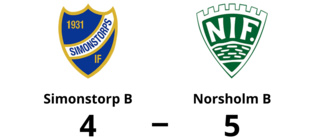 Simonstorp B föll mot Norsholm B med 4-5