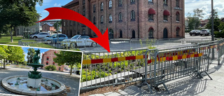 Skamfläcken – mitt i Eskilstuna: Kravallstaket och trasig fontän