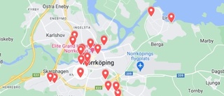 KARTA: Våldsdåd i Norrköping 2023-2024