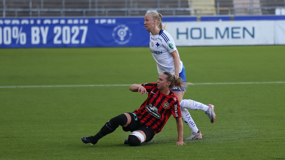 Elin Rombing i matchen mellan IFK Norrköping och Brommapojkarna.