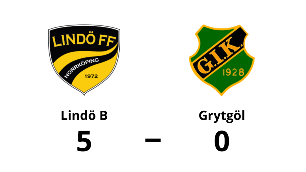 Lindö FF B vann mot Grytgöls IK
