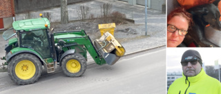 Våryra på sociala medier när gatsopartraktor dök upp i Flen