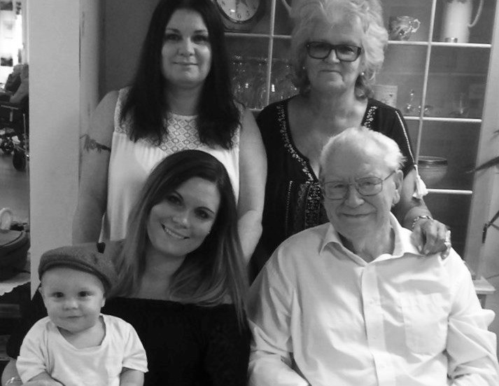 Henry Nygren, Ewa Nygren Samuelsson, Lill Samuelsson, Linn Samuelsson med lille Henry Samuelsson.