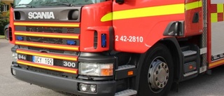 Larm om brand vid skola