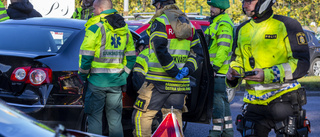 En bil blev påkörd av en annan i Norrköping