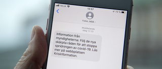 MSB kritiskt till idén om corona-sms