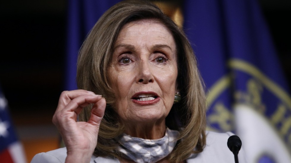 Nancy Pelosi, talman i USA:s representanthus. Bild från tidigare i augusti.