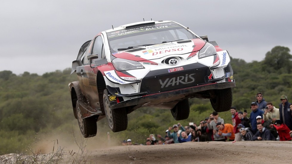 Ott Tänak, här i en Toyota. Numera kör han Hyundai. Arkivbild.