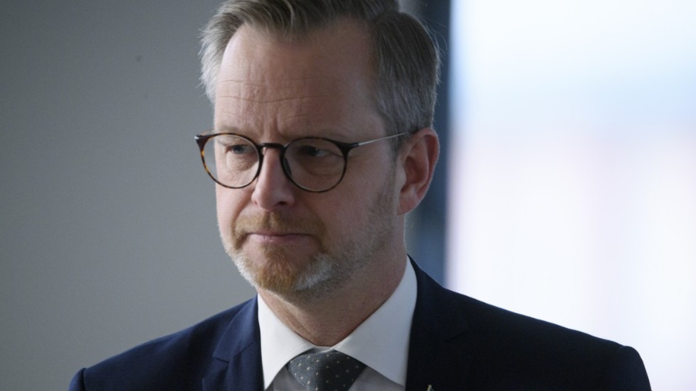 Inrikesminister Mikael Damberg vid Folk och Försvars digitala konferens i TCO-huset i Stockholm.