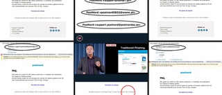 Ihärdiga bedragare utger sig skicka från Postnord – fem mejl på tre veckor: "Elakartat, ett nytt fenomen"