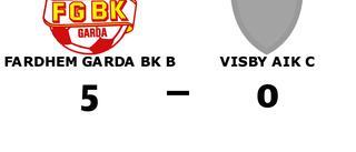 Utklassning när Fardhem Garda BK B besegrade Visby AIK C