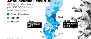 Klart flest coviddöda i Stockholm