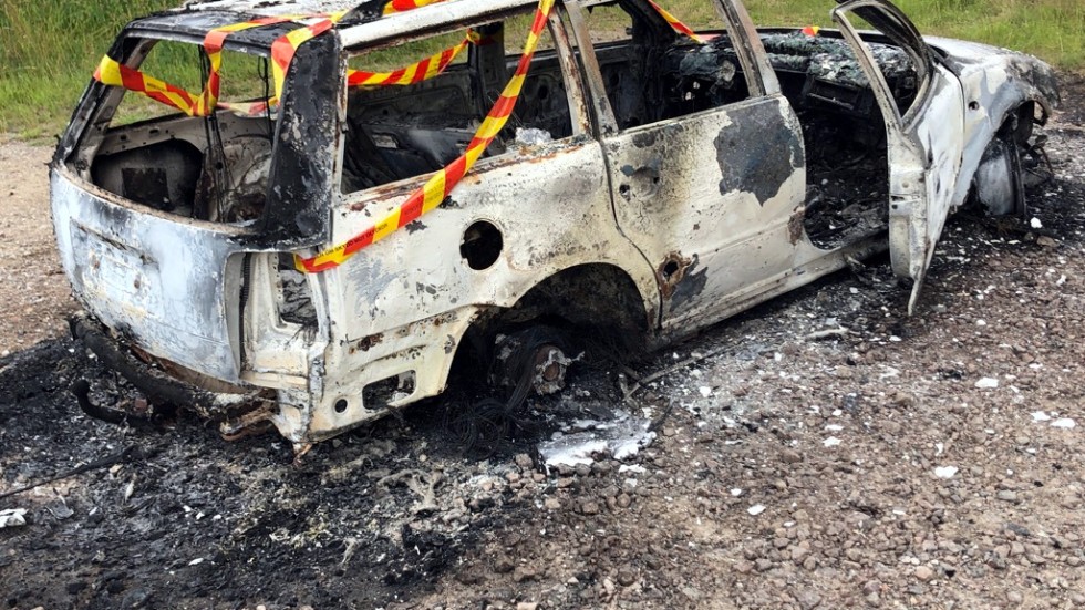 Bilbrand utanför Motala