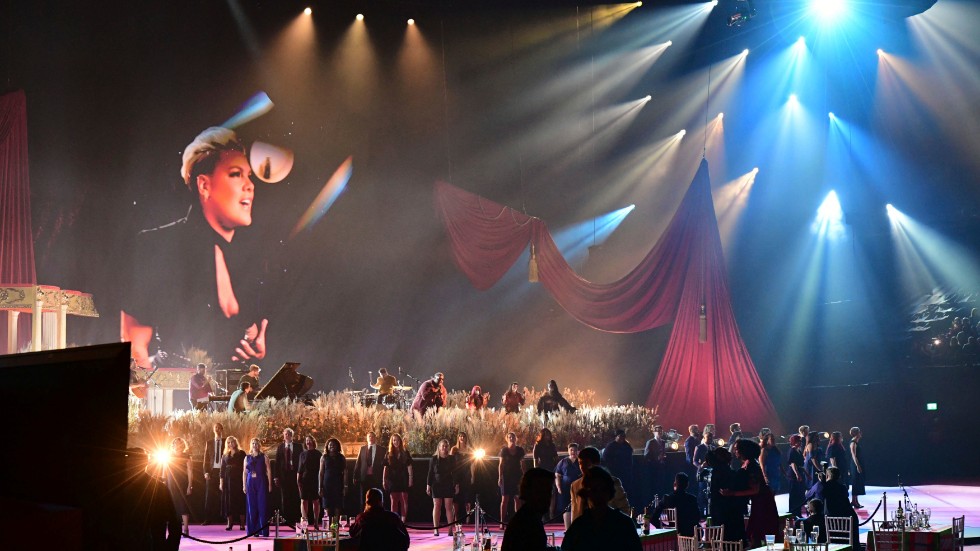 Pink och Rag'n'Bone Man uppträdde under Brit Awards 2021, där 4|000 personer deltog i publiken. Arkivbild.