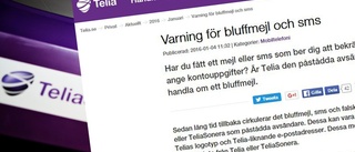 Telia varnar för bluffmejl