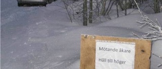 Mötte bil på skidspåret