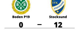 Boden P19 utklassat av Stocksund hemma