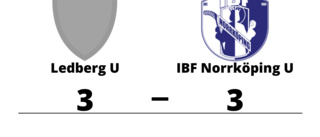 Oavgjort för Ledberg U hemma mot IBF Norrköping U