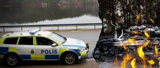 Husvagn totalförstördes i brand – misstänks vara anlagd: ”Gick inte att rädda och fick brinna ut”