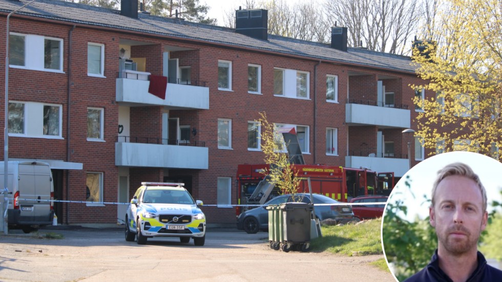 Jakob Dahlquist, insatsledare, berättar att man redan på väg till Ankarsrum insåg att det var en allvarlig händelse. Brand i ett flerfamiljshus, och dessutom på natten när många ligger och sover.