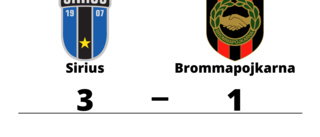 Seger för Sirius i tidiga toppmatchen mot Brommapojkarna