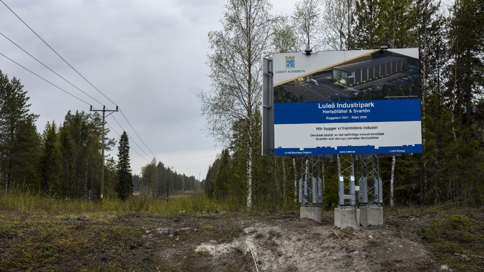 Luleå Industripark, Hertsöfältet, där företaget Fertiberia vill etablera sig med konstgödseltillverkning.
