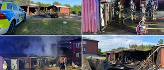 Kraftig brand i natt – man i 60-årsåldern anhållen