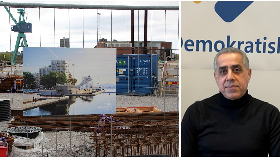Hamed Zadek och FDP vill inte se nya storprojekt som Inre Hamnen i Norrköping.