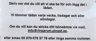 Här kan du be om en bön