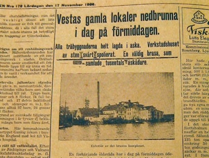 VT den 17 november 1923, samma dag som Vesta brann.