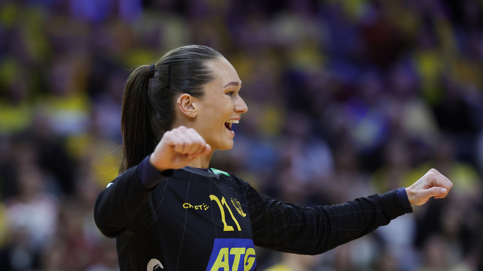 Evelina Eriksson storspelade i Sveriges mål.
