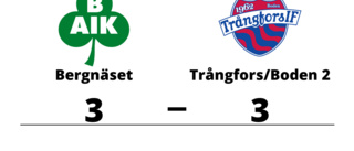 Bergnäset och Trångfors/Boden 2 delade på poängen